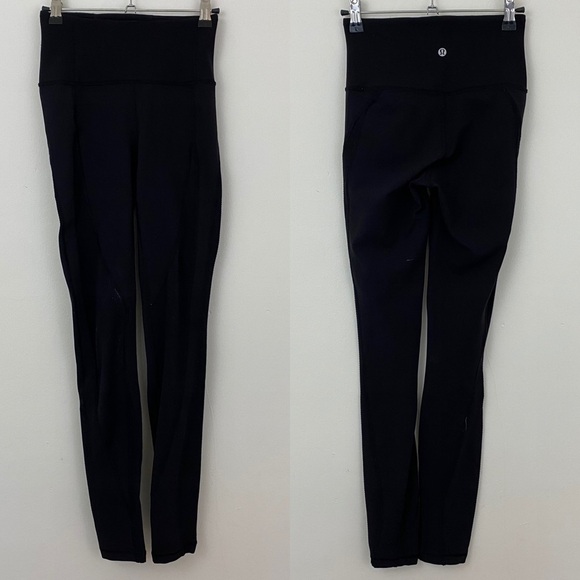 Lululemon Ribbed Wunder Under HR 28" Black 2 - Picture 5 of 9